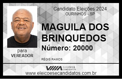 Candidato MAGUILA DOS BRINQUEDOS 2024 - OURINHOS - Eleições