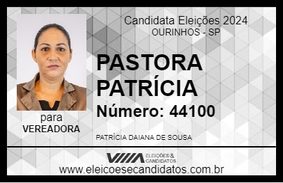 Candidato PASTORA PATRÍCIA 2024 - OURINHOS - Eleições