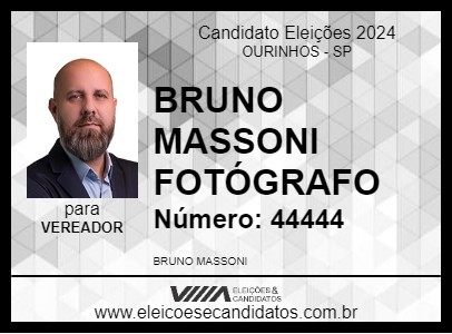 Candidato BRUNO MASSONI FOTÓGRAFO 2024 - OURINHOS - Eleições