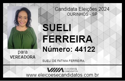 Candidato SUELI FERREIRA 2024 - OURINHOS - Eleições