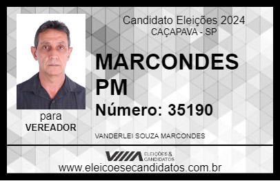 Candidato SARGENTO MARCONDES 2024 - CAÇAPAVA - Eleições