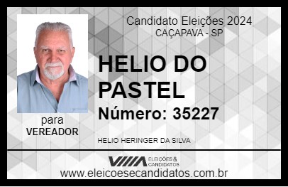 Candidato HELIO DO PASTEL 2024 - CAÇAPAVA - Eleições