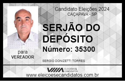 Candidato SERJÃO DO DEPÓSITO 2024 - CAÇAPAVA - Eleições