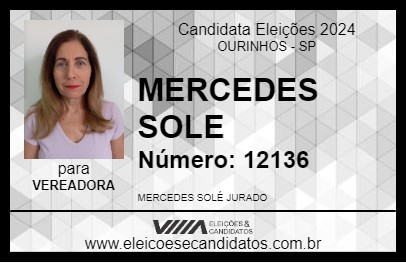 Candidato MERCEDES SOLE 2024 - OURINHOS - Eleições