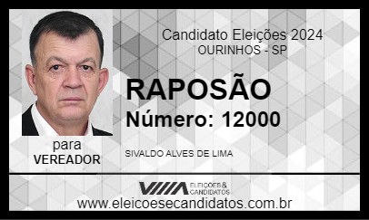 Candidato RAPOSÃO 2024 - OURINHOS - Eleições