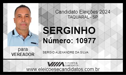 Candidato SERGINHO 2024 - TAQUARAL - Eleições