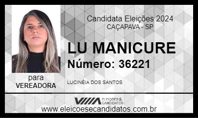 Candidato LU MANICURE 2024 - CAÇAPAVA - Eleições