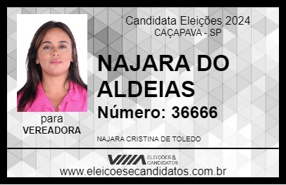 Candidato NAJARA DO ALDEIAS 2024 - CAÇAPAVA - Eleições