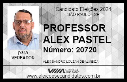 Candidato PROFESSOR ALEX PASTEL 2024 - SÃO PAULO - Eleições