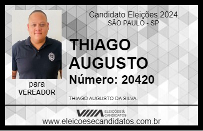 Candidato THIAGO AUGUSTO 2024 - SÃO PAULO - Eleições