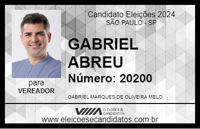 Candidato GABRIEL ABREU 2024 - SÃO PAULO - Eleições