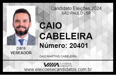 Candidato CAIO CABELEIRA 2024 - SÃO PAULO - Eleições