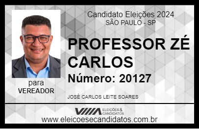 Candidato PROFESSOR ZÉ CARLOS 2024 - SÃO PAULO - Eleições