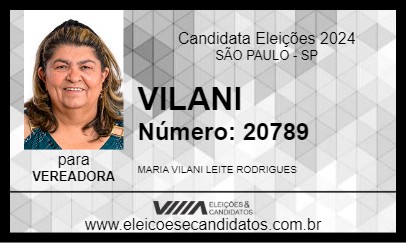 Candidato VILANI 2024 - SÃO PAULO - Eleições