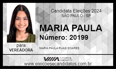 Candidato MARIA PAULA 2024 - SÃO PAULO - Eleições