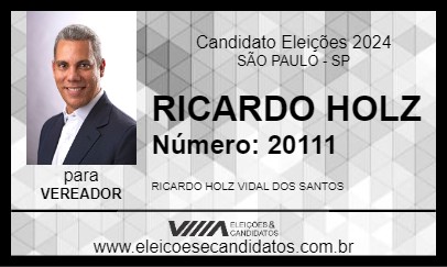 Candidato RICARDO HOLZ 2024 - SÃO PAULO - Eleições