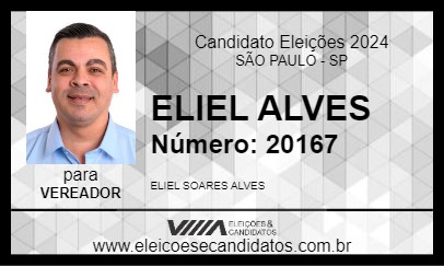 Candidato ELIEL ALVES 2024 - SÃO PAULO - Eleições