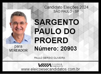 Candidato SARGENTO PAULO DO PROERD 2024 - SÃO PAULO - Eleições