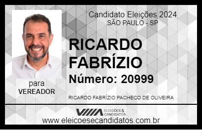 Candidato RICARDO FABRÍZIO 2024 - SÃO PAULO - Eleições