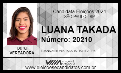 Candidato LUANA TAKADA 2024 - SÃO PAULO - Eleições