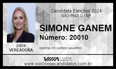 Candidato SIMONE GANEM 2024 - SÃO PAULO - Eleições