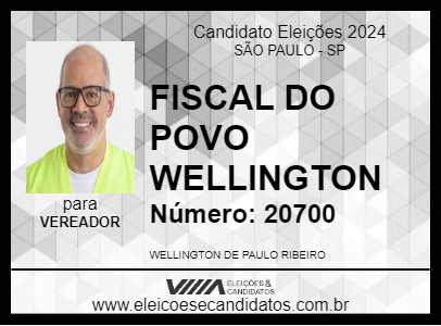 Candidato FISCAL DO POVO WELLINGTON 2024 - SÃO PAULO - Eleições