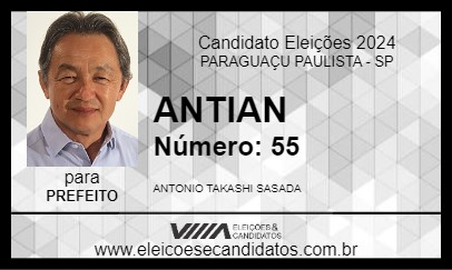 Candidato ANTIAN 2024 - PARAGUAÇU PAULISTA - Eleições