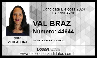 Candidato VAL BRAZ 2024 - BARRINHA - Eleições