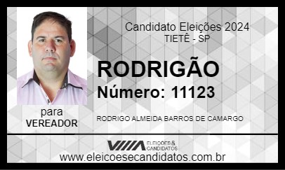 Candidato RODRIGÃO 2024 - TIETÊ - Eleições