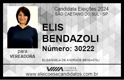 Candidato ELIS BENDAZOLI 2024 - SÃO CAETANO DO SUL - Eleições