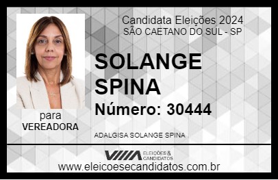 Candidato SOLANGE SPINA 2024 - SÃO CAETANO DO SUL - Eleições