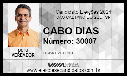 Candidato CABO DIAS 2024 - SÃO CAETANO DO SUL - Eleições