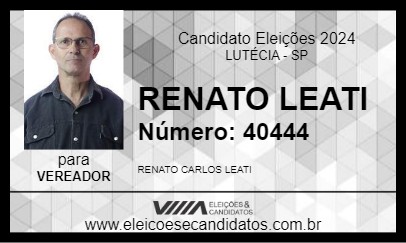 Candidato RENATO LEATI 2024 - LUTÉCIA - Eleições