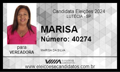 Candidato MARISA 2024 - LUTÉCIA - Eleições