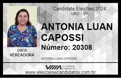 Candidato ANTONIA LUAN CAPOSSI 2024 - URU - Eleições