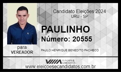 Candidato PAULINHO 2024 - URU - Eleições