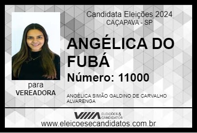 Candidato ANGÉLICA DO FUBÁ 2024 - CAÇAPAVA - Eleições