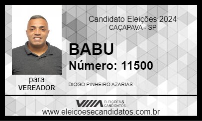 Candidato BABU 2024 - CAÇAPAVA - Eleições