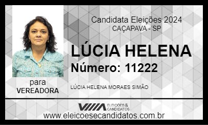 Candidato LÚCIA HELENA 2024 - CAÇAPAVA - Eleições