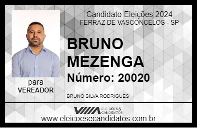 Candidato BRUNO MEZENGA 2024 - FERRAZ DE VASCONCELOS - Eleições