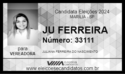 Candidato JU FERREIRA 2024 - MARÍLIA - Eleições