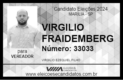 Candidato VIRGILIO FRAIDEMBERG 2024 - MARÍLIA - Eleições