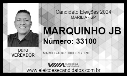 Candidato MARQUINHO JB 2024 - MARÍLIA - Eleições