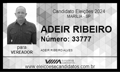 Candidato ADEIR RIBEIRO 2024 - MARÍLIA - Eleições