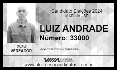 Candidato LUIZ ANDRADE 2024 - MARÍLIA - Eleições