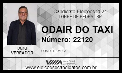 Candidato ODAIR DO TAXI 2024 - TORRE DE PEDRA - Eleições