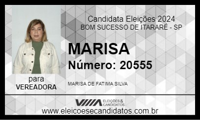 Candidato MARISA 2024 - BOM SUCESSO DE ITARARÉ - Eleições