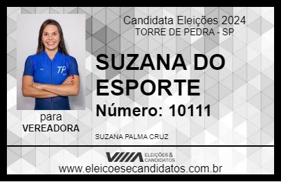 Candidato SUZANA DO ESPORTE 2024 - TORRE DE PEDRA - Eleições