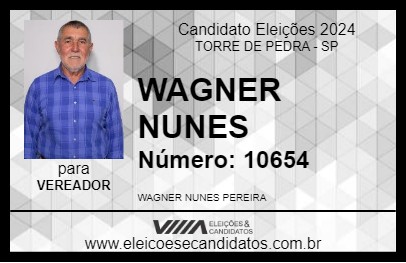 Candidato WAGNER NUNES 2024 - TORRE DE PEDRA - Eleições