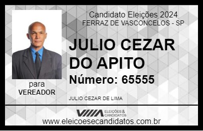 Candidato JULIO CEZAR DO APITO 2024 - FERRAZ DE VASCONCELOS - Eleições